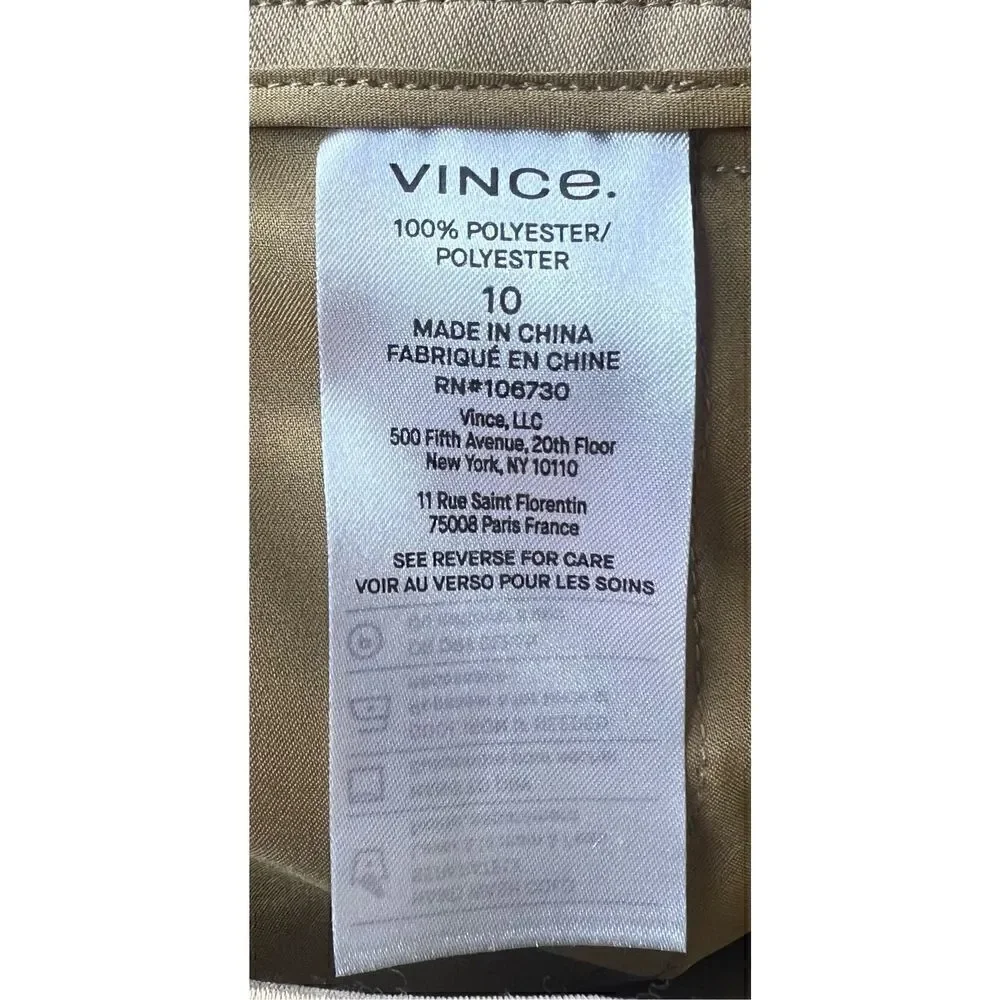 Vince Cady Hi-Waisted Polyester Short in Camel NWT Size 10
